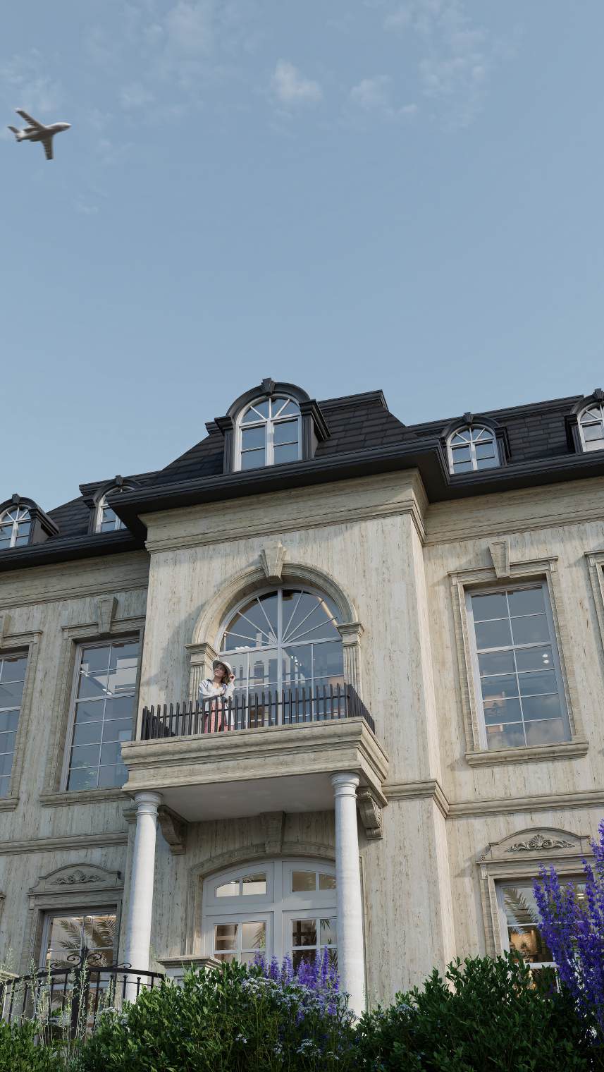 Villa Type A front elevation seen from the street
