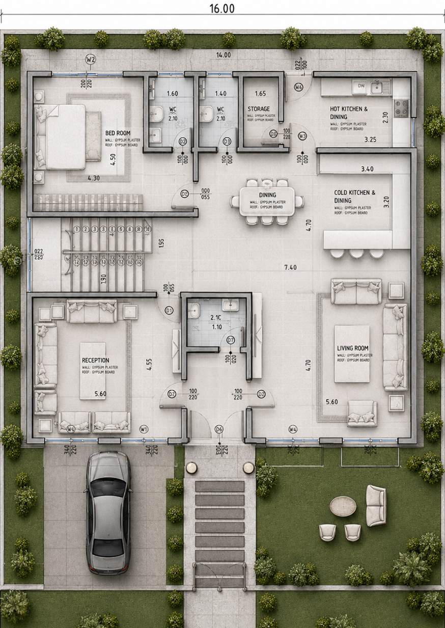 Villa Type B ground floor plan