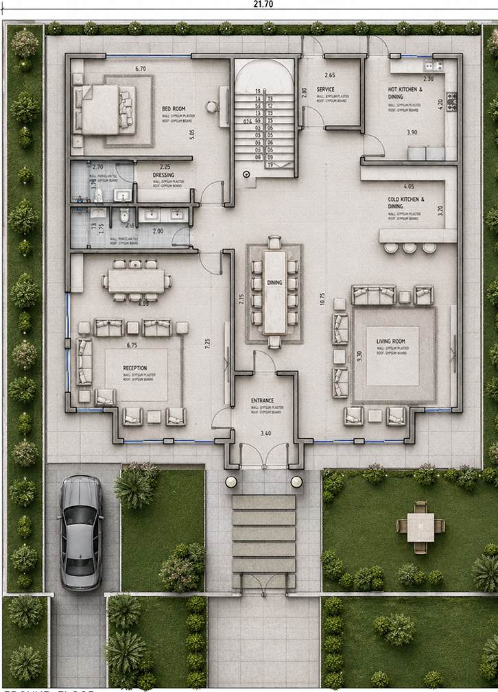 Villa Type A ground floor plan